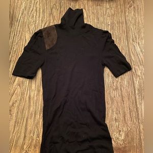 Ladies Ralph Lauren Turtle Neck with Suede Accent